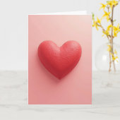 Roze Valentijnshartkaart Kaart (Gele Bloem)