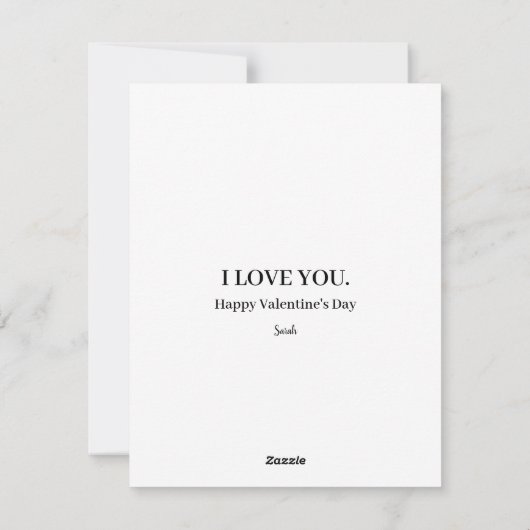 Roze Valentijnskaart Feestdagenkaart (Achterkant)