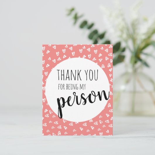 Roze Valentijnskaart Feestdagenkaart (Staand voorkant)