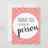 Roze Valentijnskaart Feestdagenkaart (Voorkant)