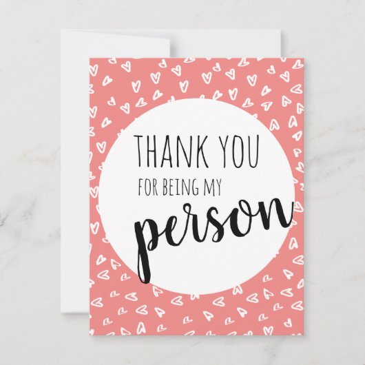 Roze Valentijnskaart Feestdagenkaart (Voorkant)