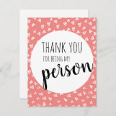 Roze Valentijnskaart Feestdagenkaart (Voorkant / Achterkant)