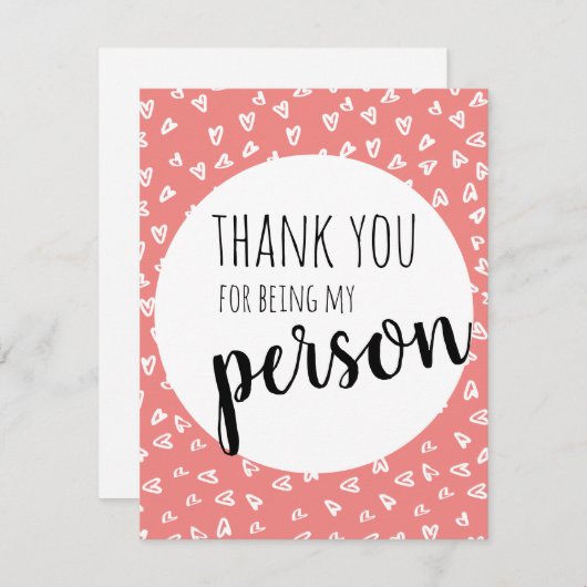 Roze Valentijnskaart Feestdagenkaart (Voorkant / Achterkant)