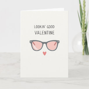 Roze Valentijnskaart met een leuk uiterlijk Kaart