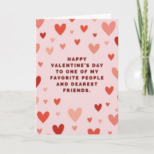 Roze Valentijnskaart voor Beste Vriend Kaart
