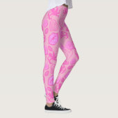 Roze Valentijnspatroon Leggings (Rechts)