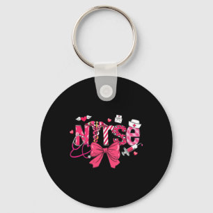 Roze Valentijnsverpleegster Coquette Strik Cupido' Sleutelhanger