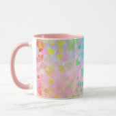 Roze vallende harten mok (Links)