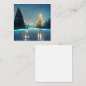 Roze van de buitenste schaatsen in het land notitiekaartje (Voorkant / Achterkant)