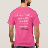 Roze van de mobiele Notarische Ondertekenaar van d T-shirt (Achterkant)