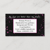 Roze van de schildpad visitekaartje (Achterkant)