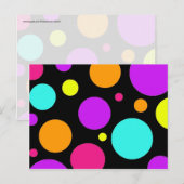 Roze van de Stippen van de pret het Zwarte Oranje Briefkaart (Voorkant / Achterkant)