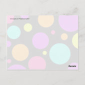 Roze van de Stippen van de pret het Zwarte Oranje Briefkaart (Achterkant)