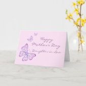 Roze van de Vlinders van de Tuin van het moederdag Kaart (Gele Bloem)