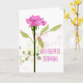 Roze van de waterverf nam de Kaart van de (Gele Bloem)