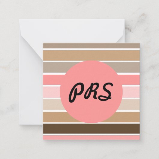 Roze van een Conch Seashell Notitiekaartje (Voorkant)