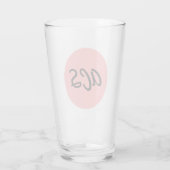 Roze van een kegel-riem drink glas (Achterkant)