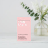 Roze van Girly van de bibliothecaris het Visitekaartje (Staand voorkant)