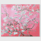 Roze Van Gogh Amandelbloesem Cadeaupapier (Vlak)