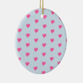 Roze van Harten Blauw Ornament Als achtergrond (Rechts)