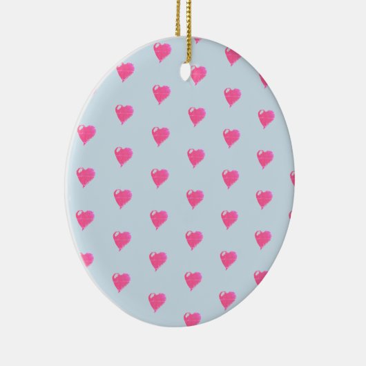 Roze van Harten Blauw Ornament Als achtergrond (Rechts)