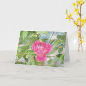 Roze van het moederdag nam toe kaart (Gele Bloem)