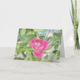 Roze van het moederdag nam toe kaart