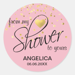 Roze van mijn douche naar uw Vrijgezellenfeest Ronde Sticker