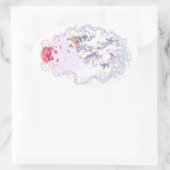 Roze van Versailles Ovale Sticker (Tas)