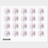 Roze van Versailles Ronde Sticker (Vel)