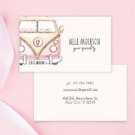 Roze van vintage visitekaartje
