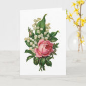 Roze van Vintge nam & Lelietje-van-dalen toe, Kaart (Gele Bloem)