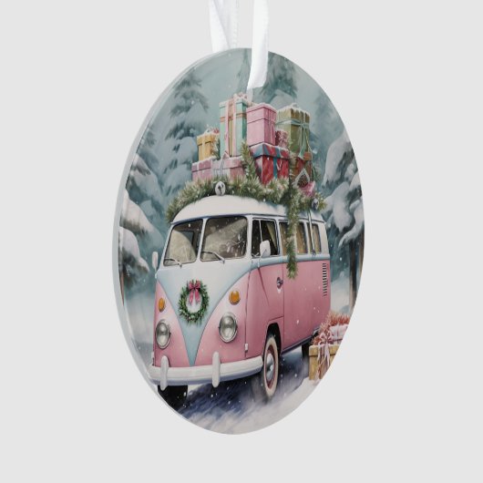 Roze  Vanagon Ornament (voorkant)