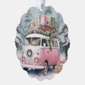 Roze  Vanagon Ornament Kaart (Links)