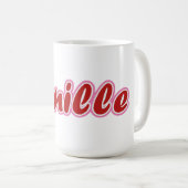 Roze vanille belettering Mok (Voorkant rechts)