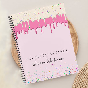 Roze Vanille Frosting Drip & Sprinkle Recept Notitieboek
