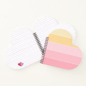 Roze Vanille Geel Wit Gestreept Elegant Modern Notitieboek (Binnen)