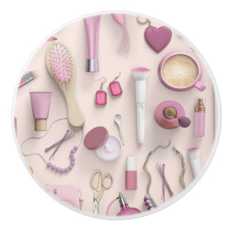 Roze Vanity-tabel Keramische Knop