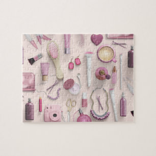 Roze Vanity-tabel Legpuzzel