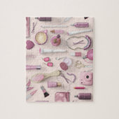 Roze Vanity-tabel Legpuzzel (Verticaal)