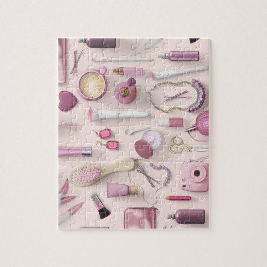 Roze Vanity-tabel Legpuzzel (Verticaal)