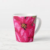 Roze variabele poinsettias Holiday Latte Mok (Rechterhoek)