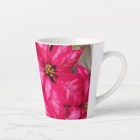 Roze variabele poinsettias Holiday Latte Mok (Rechts)