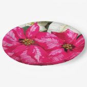 Roze variabele poinsettias Holiday Papieren Bordje (Gekanteld)