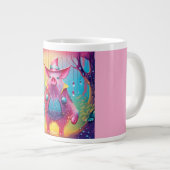 Roze Varken De Cowboy Grote Koffiekop (Voorkant rechts)