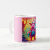 Roze Varken De Cowboy Koffiemok (Voorkant links)