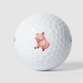 Roze varken golfballen (Voorkant)