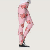 roze varken grappige cartoon leggings (Rechts)