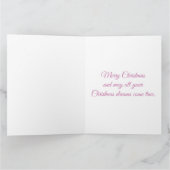  roze varken in een kerststal kaart (Binnen)