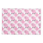 Roze Varken Kinder Gepersonaliseerde Varkenspatro Kussensloop (Achterkant)